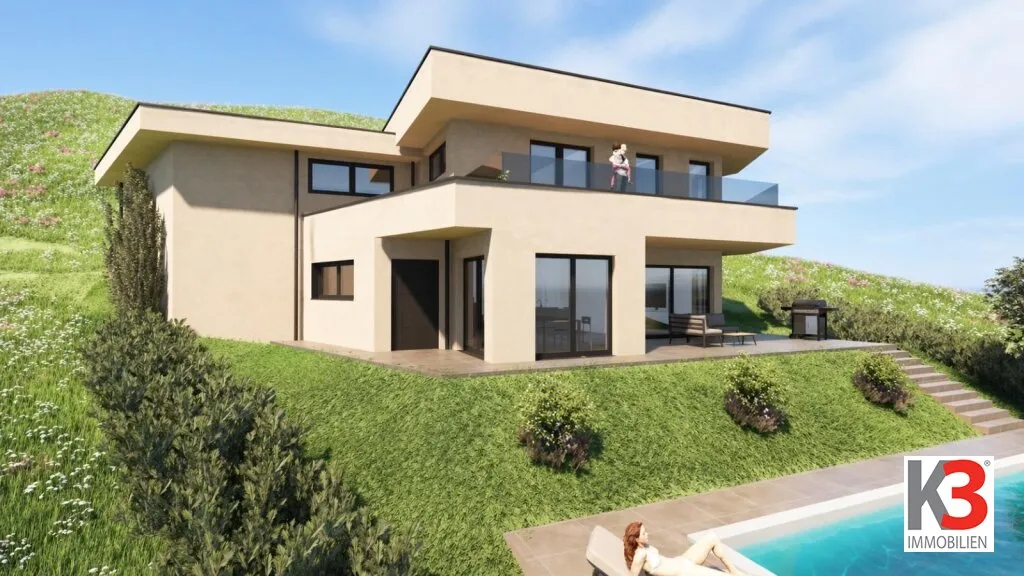 K3 - Neubau - Einfamilienhaus am Attersee mit einzigartigen Seeblick, Pool und highend Ausstattung - Ansicht 2