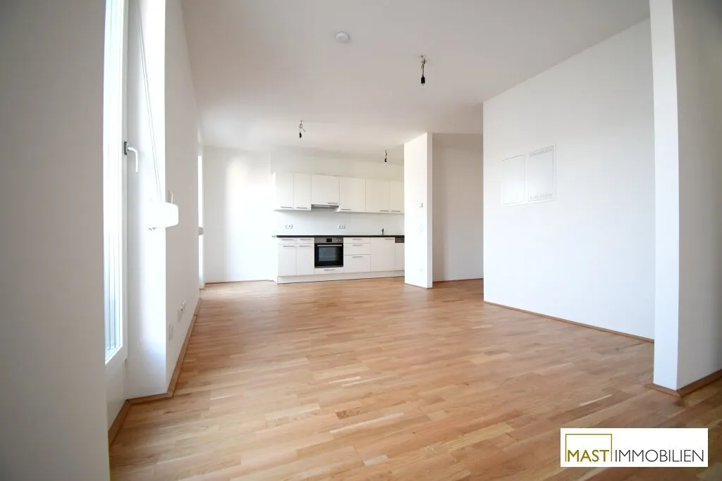 Beeindruckend aufgeteilte 3 - Zimmer Dachgeschoss Wohnung mit Dachterrasse & EWE Einbauküche inkl. Geräte - optional Garagenstellplatz verfügbar - Ansicht 2