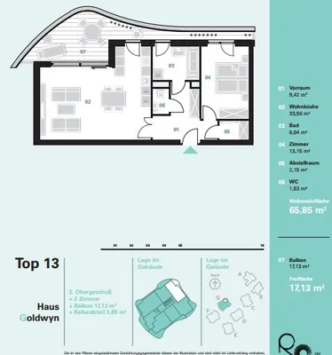 2-Zimmer-Wohnung mieten in Wien – 66 m², € 1.375 – Bild 6 von 9