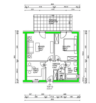 2-Zimmer-Wohnung mieten in Graz – 53,29 m², € 799 – Bild 9 von 9