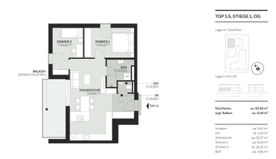 3-Zimmer-Wohnung kaufen in Wien – 60,62 m², € 451.000 – Bild 23 von 29