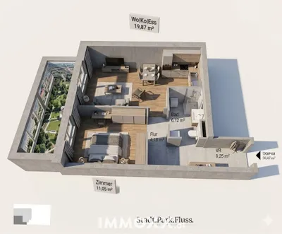 2-Zimmer-Wohnung kaufen in Graz – 50,47 m², € 216.128 – Bild 3 von 3