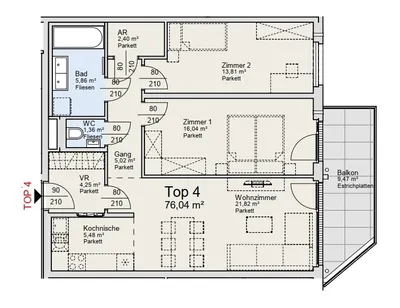 3-Zimmer-Wohnung kaufen in Wien – 76,04 m², € 485.000 – Bild 14 von 14