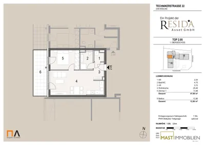 2-Zimmer-Wohnung kaufen in Mödling – 47,95 m², € 299.000 – Bild 13 von 13