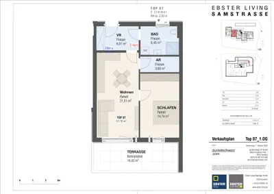 2-Zimmer-Wohnung kaufen in Salzburg Stadt – 51,6 m², € 464.000 – Bild 9 von 10