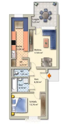 2-Zimmer-Wohnung kaufen in Urfahr-Umgebung – 58,43 m², € 169.000 – Bild 13 von 13