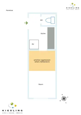 2-Zimmer-Gewerbeimmobilie mieten in Wien – 11 m², € 267 – Bild 8 von 8