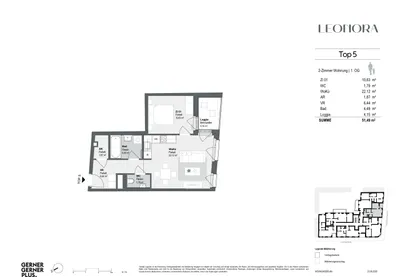 2-Zimmer-Wohnung kaufen in Wien – 47,34 m², € 379.000 – Bild 2 von 11