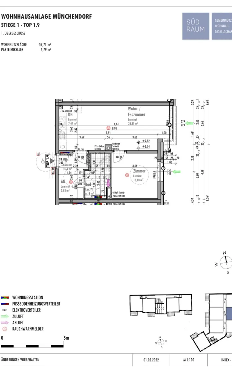Betreubares Wohnen: 2-Zimmerwohnung im 1.OG - Ansicht 2