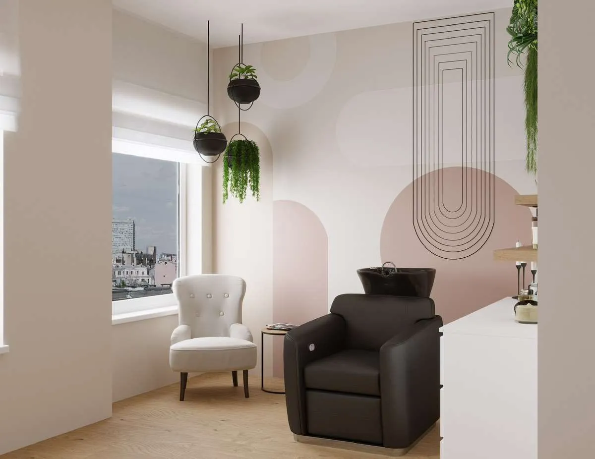 Voll ausgestatteter Friseurbereich + Beauty-Raum in 130 m² Salon - Ansicht 2