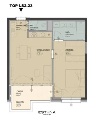 2-Zimmer-Wohnung kaufen in Wien – 51,1 m², € 303.300 – Bild 15 von 16