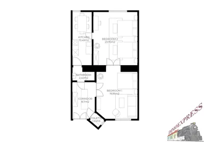 2-Zimmer-Wohnung mieten in Wien – 65,71 m², € 1.290
