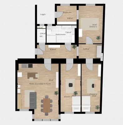 4-Zimmer-Wohnung kaufen in Graz – 106 m², € 299.000 – Bild 8 von 18
