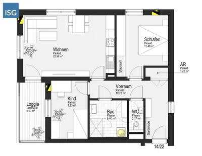 3-Zimmer-Wohnung mieten in Ried im Innkreis – 70 m², € 765 – Bild 4 von 10