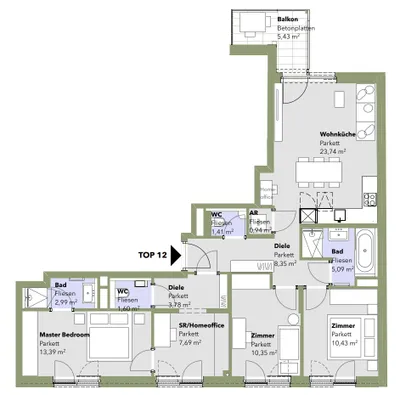 4-Zimmer-Wohnung kaufen in Wien – 89,76 m², € 755.000 – Bild 9 von 10