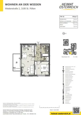 2-Zimmer-Wohnung mieten in Sankt Pölten – 50,91 m², € 643 – Bild 11 von 13