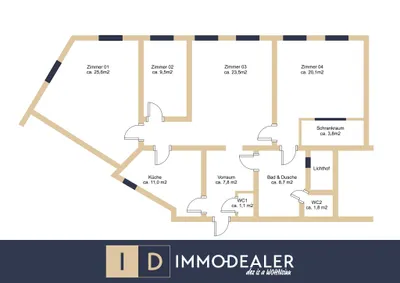 4-Zimmer-Wohnung kaufen in Wien – 117 m², € 449.000 – Bild 11 von 12