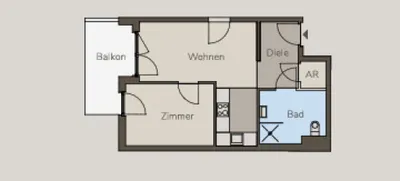 2-Zimmer-Wohnung mieten in Graz – 42,04 m², € 645 – Bild 8 von 8
