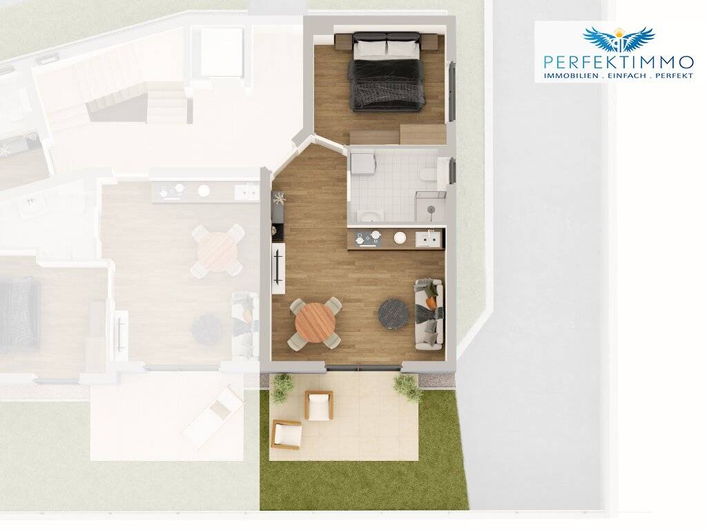 Attraktive Kapitalanlage - 2-Zimmer-Neubauwohnung mit Terrasse und Garten - Ansicht 2