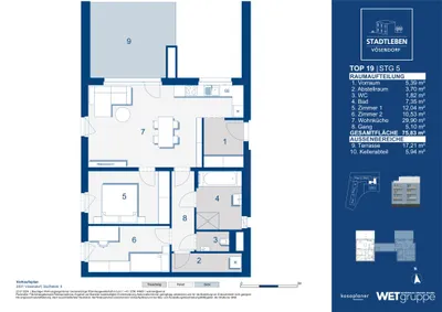 3-Zimmer-Wohnung kaufen in Mödling – 77,64 m², € 428.500 – Bild 10 von 10