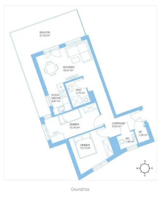 3-Zimmer-Wohnung mieten in Wien – 56 m², € 1.060 – Bild 9 von 18