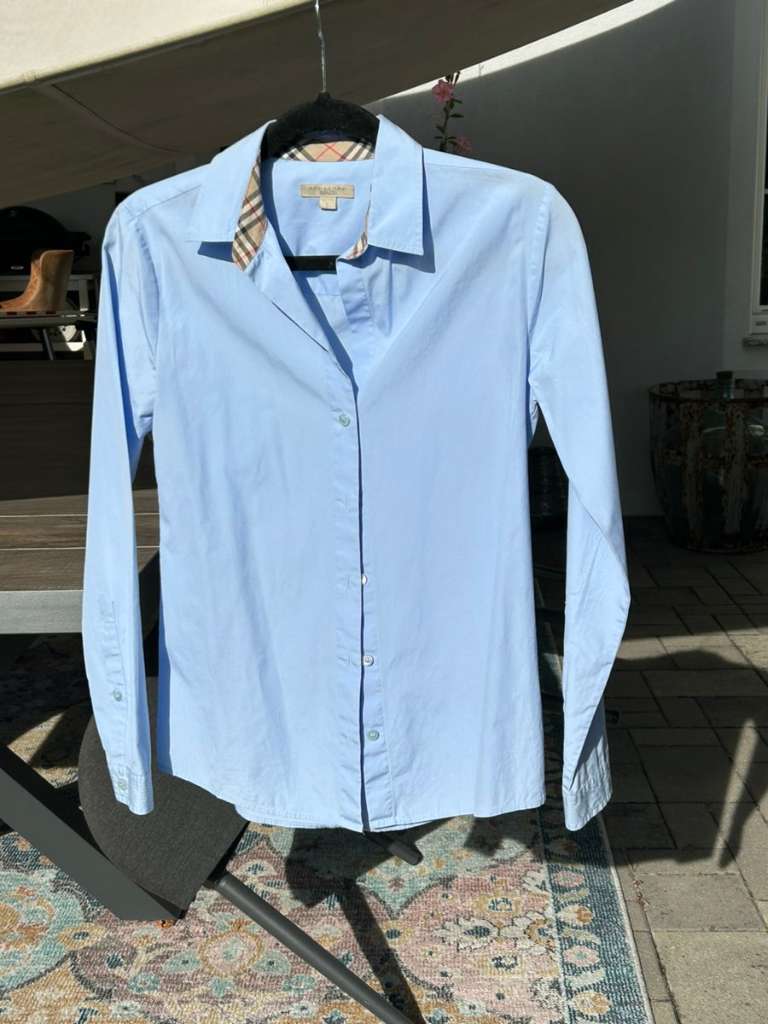 Original Burberry Brit Nova Check Bluse blau Gr hot S