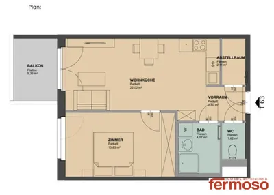 2-Zimmer-Wohnung mieten in Wien – 46 m², € 899 – Bild 10 von 10