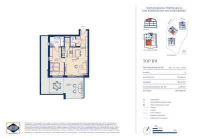 2-Zimmer-Wohnung kaufen in Klagenfurt Land – 62,94 m², € 659.000 – Bild 3 von 3