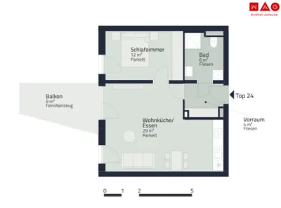 3-Zimmer-Wohnung mieten in Graz – 51 m², € 855 – Bild 8 von 8