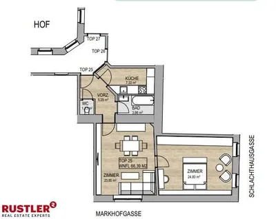 2-Zimmer-Wohnung kaufen in Wien – 66,39 m², € 385.000 – Bild 17 von 18