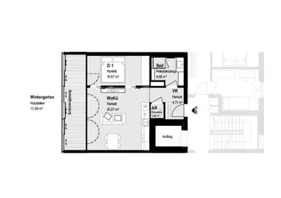 2-Zimmer-Wohnung mieten in Wien – 43,06 m², € 1.390 – Bild 9 von 13