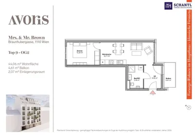 2-Zimmer-Wohnung kaufen in Wien – 44,06 m², € 243.000 – Bild 14 von 15