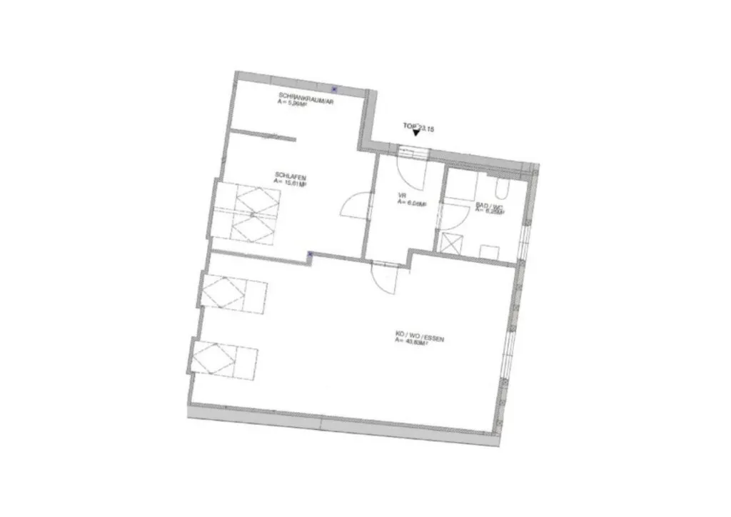 große 2-Zimmerwohnung – pohled 2