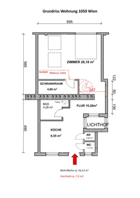 2-Zimmer-Wohnung kaufen in Wien – 56,12 m², € 375.000 – Bild 19 von 19