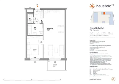 Unbefristete Neubau-Mietwohnung im Oberen Hausfeld Top 2.44 | Termin online buchen: www.hausfeld22.at/nordlicht – Bild 2