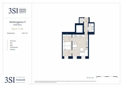 2-Zimmer-Wohnung kaufen in Wien – 38,77 m², € 195.000 – Bild 7 von 7