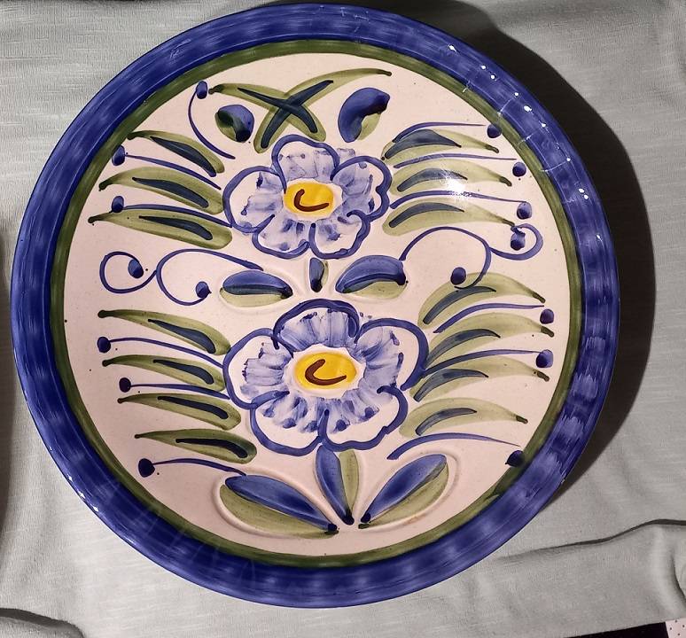 Claudio Bernini Keramik Wandteller / Schale (26 cm)
