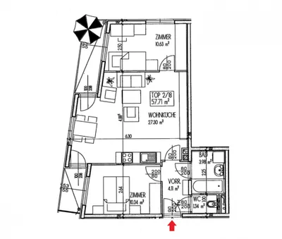 3-Zimmer-Wohnung mieten in Wien – 58 m², € 1.124 – Bild 10 von 10