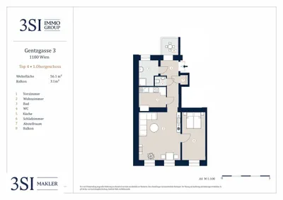 2-Zimmer-Wohnung kaufen in Wien – 56,1 m², € 447.700 – Bild 15 von 15