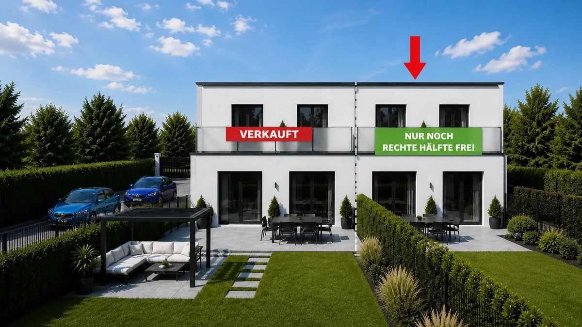 Traumhafte Doppelhaushälfte (schlüsselfertig) mit Garten & Terrasse in Wien 1100 - Neubau um nur EUR 499.900 - Ansicht 2