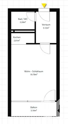 1-Zimmer-Wohnung kaufen in Graz – 34,98 m², € 119.000 – Bild 7 von 7