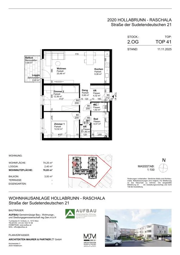 Hollabrunn - Dachgeschoßwohnung- mit Kaufoption - Ansicht 2