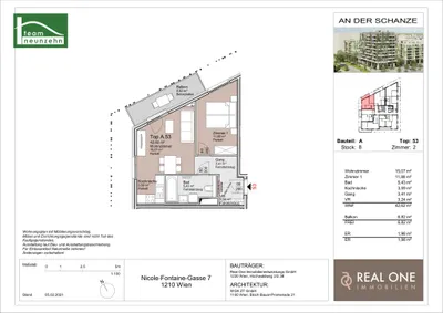 2-Zimmer-Wohnung mieten in Wien – 42,62 m², € 1.049 – Bild 21 von 21