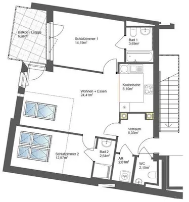3-Zimmer-Wohnung mieten in Hollabrunn – 72 m², € 1.120 – Bild 5 von 17