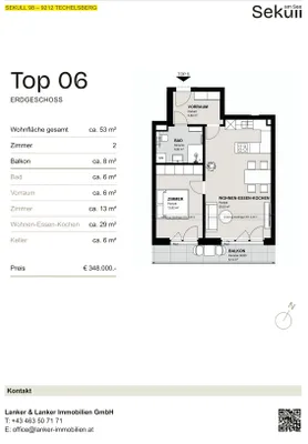 2-Zimmer-Wohnung kaufen in Klagenfurt Land – 53 m², € 348.000 – Bild 6 von 6