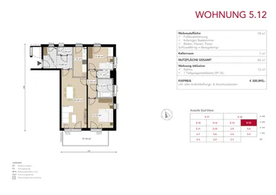 3-Zimmer-Wohnung kaufen in Graz – 78 m², € 320.892 – Bild 5 von 11