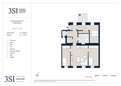 4-Zimmer-Wohnung kaufen in Wien – 76 m², € 510.000 – Bild 15 von 15