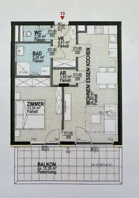 2-Zimmer-Wohnung mieten in Villach – 51 m², € 1.193 – Bild 12 von 12