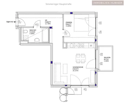 2-Zimmer-Wohnung mieten in Wien – 60 m², € 1.126 – Bild 8 von 11