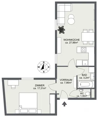 2-Zimmer-Wohnung mieten in Wien – 57,69 m², € 999 – Bild 11 von 11